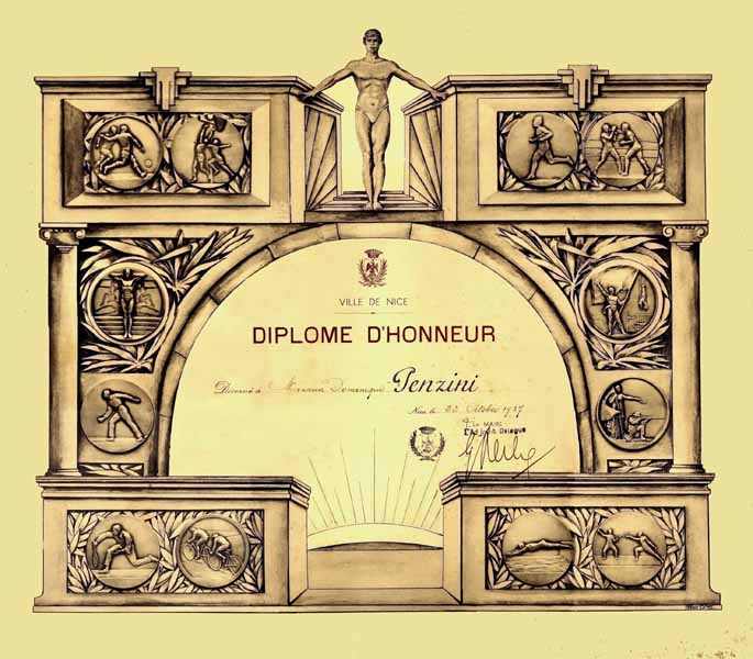 03 Diplôme d'Honneur de la ville de Nice 1937
