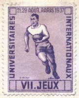 14 timbre des Jeux universitaires mondiaux 1937