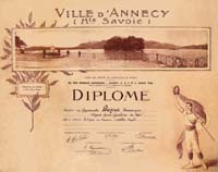 26 Diplôme d'athlète complet de la ville d'Annecy en 1936