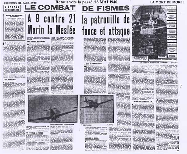 22. Journaux de 1941 à Marseille racontant les combats du GC 1/5  de 1940. 