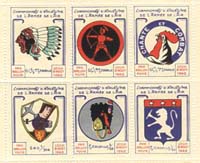 21 timbres 1942.  Championnat Athlétisme Lyon.