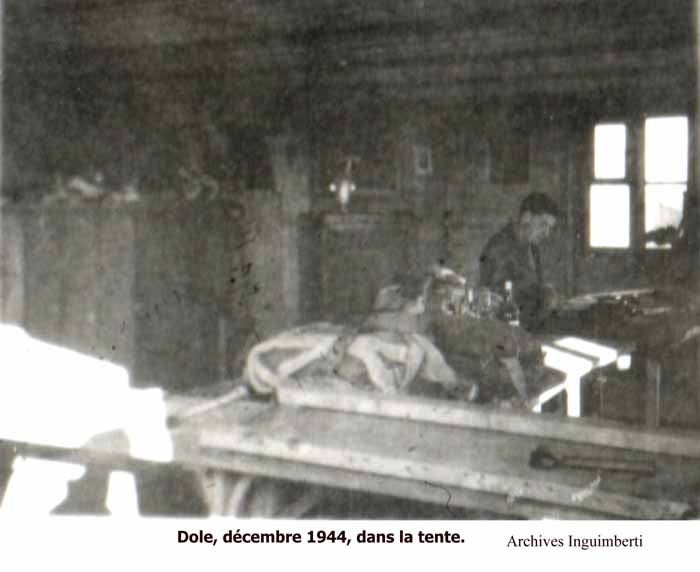 22 tente  à Dole,1944 : préparatifs 