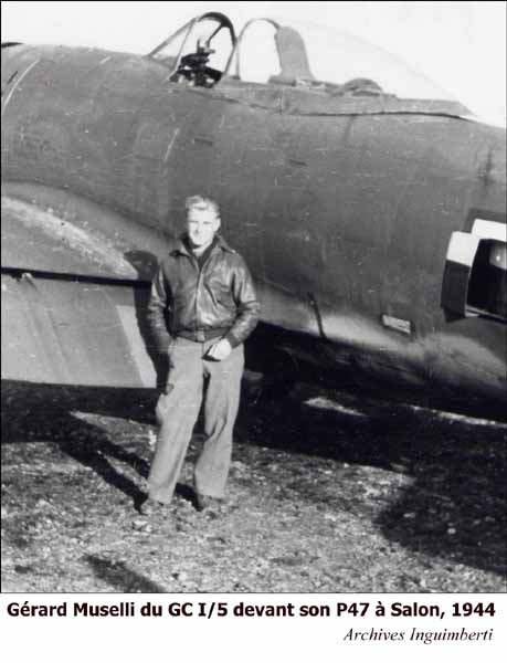28 Gérard Muselli P47 "Thunderbolt" à Salon de Provence 1944