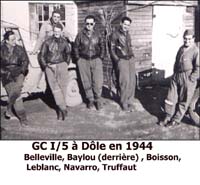 27 Belleville, Baylou,Boisson,Leblanc, Navarro, Truffaut du GC 1/5 à Dole 1944