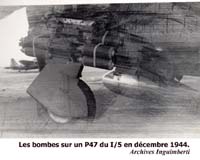 32 Bombes d'un P47 Thunderbolt. Décembre 1944