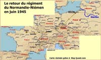 07 trajet retour du  régiment " Normandie Niémen" depuis la Russie, via Prague et Stuttgart...juin 1945