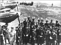 11 Le " Normandie Niémen" à Stuttgart . Juin 1945. Delfino, Sauvage, J. André,Penzini, Deschepper, E. Gille...