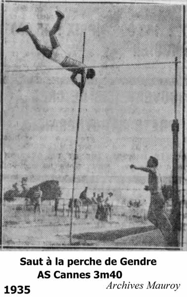 03  1935 Gendre fait 3m40 au saut à la perche