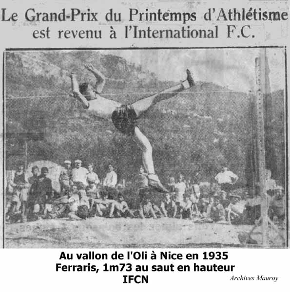 05  1935 Ferraris réussit à 1m73 au saut en hauteur à Nice