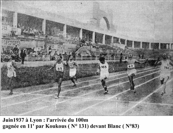 23 Course du 100m gagnée par Koukous en 1937 en 11'