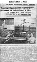 06 Journal de 1936 à Nice sur le NUC athlétisme