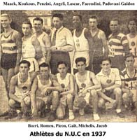 13- Athlètes nucistes en 1937 : Maack, Koukous, Penzini, Angeli, Lascar, Facendini, Padovani ...