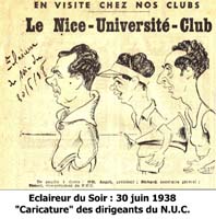 21 Caricature des dirigeants du NUC _1938: Angeli, Richard et Dubost