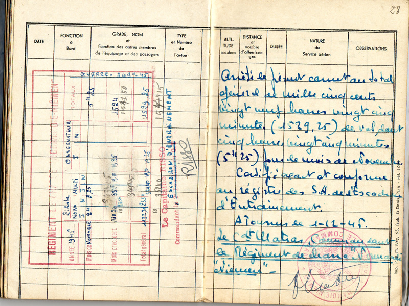 Carnet de vol 28