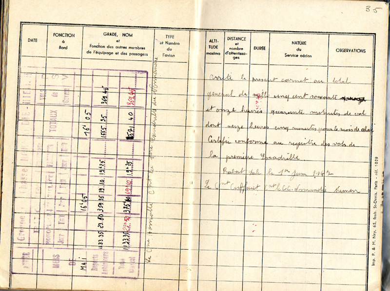 Carnet de vol 35