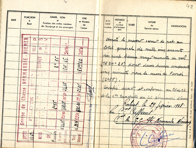 Carnet de vol 42