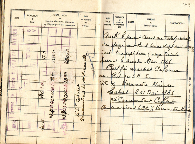 Carnet de vol 49
